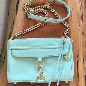 Rebecca Minkoff Mint Green Leather Crossbody Bag